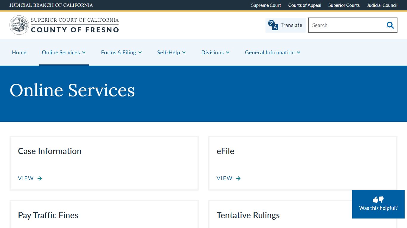 Online Services | Superior Court of California | County of Fresno